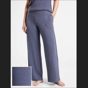 ATHLETA MEDIEVAL VIOLET WELL RESTED RIB SLEEP WIDE LEG SOFT PAJAMA PANT